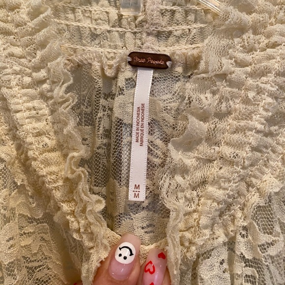 Lace Flowy Free People Top - Picture 3 of 3